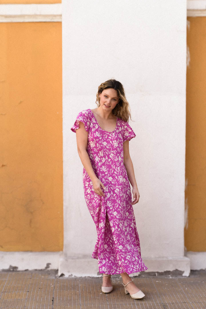 Vestido Clarita Rosado