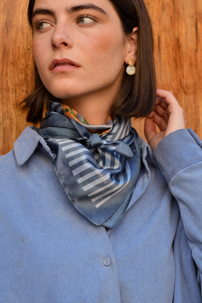 Pañuelo Rayas Azul