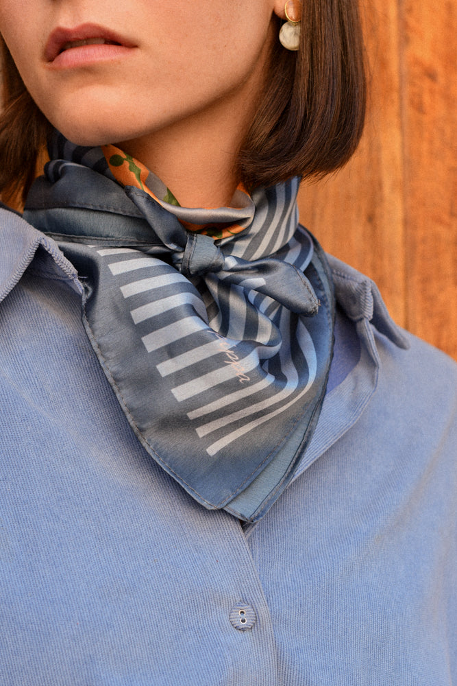 Pañuelo Rayas Azul
