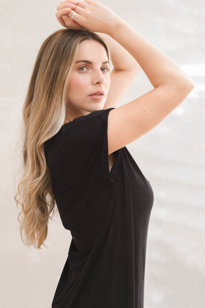 Vestido Largo Básico Negro