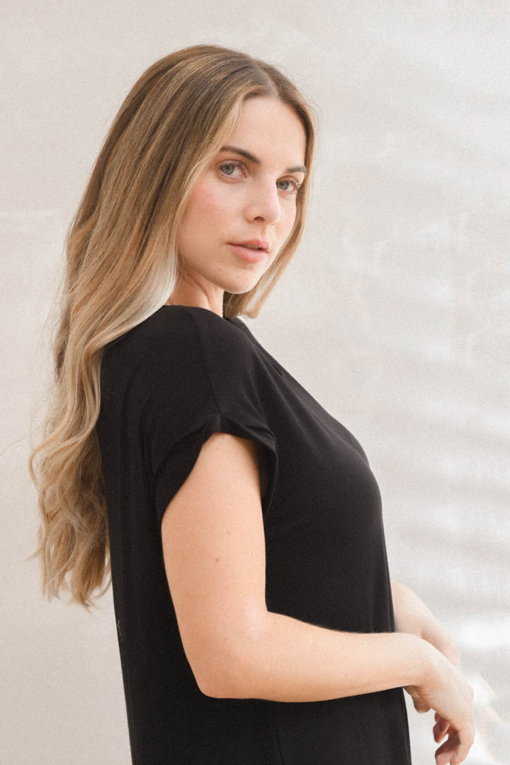 Vestido Largo Básico Negro