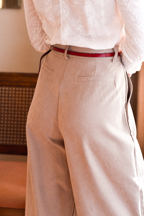 Pantalón Pinza Crudo