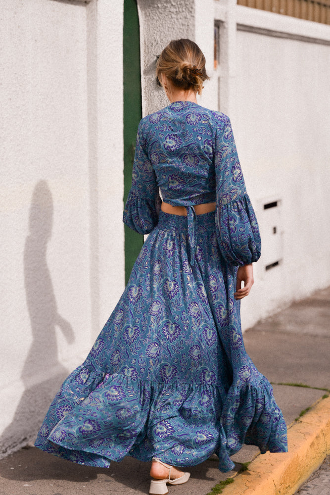 Falda Greta Turquesa