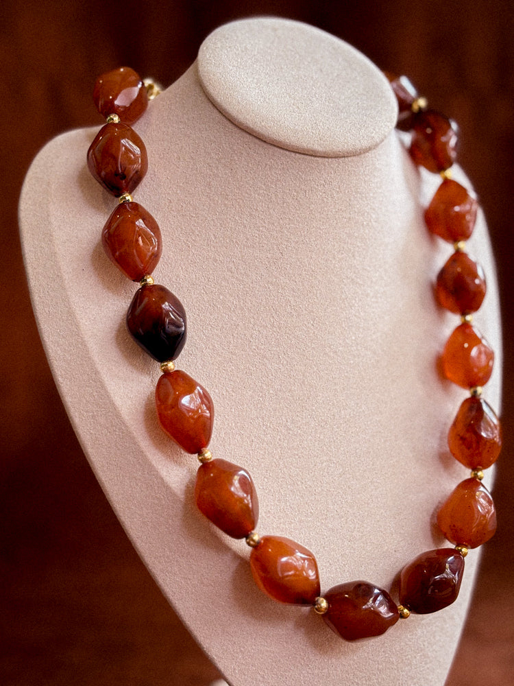 COLLAR PIEDRAS CAFÉ