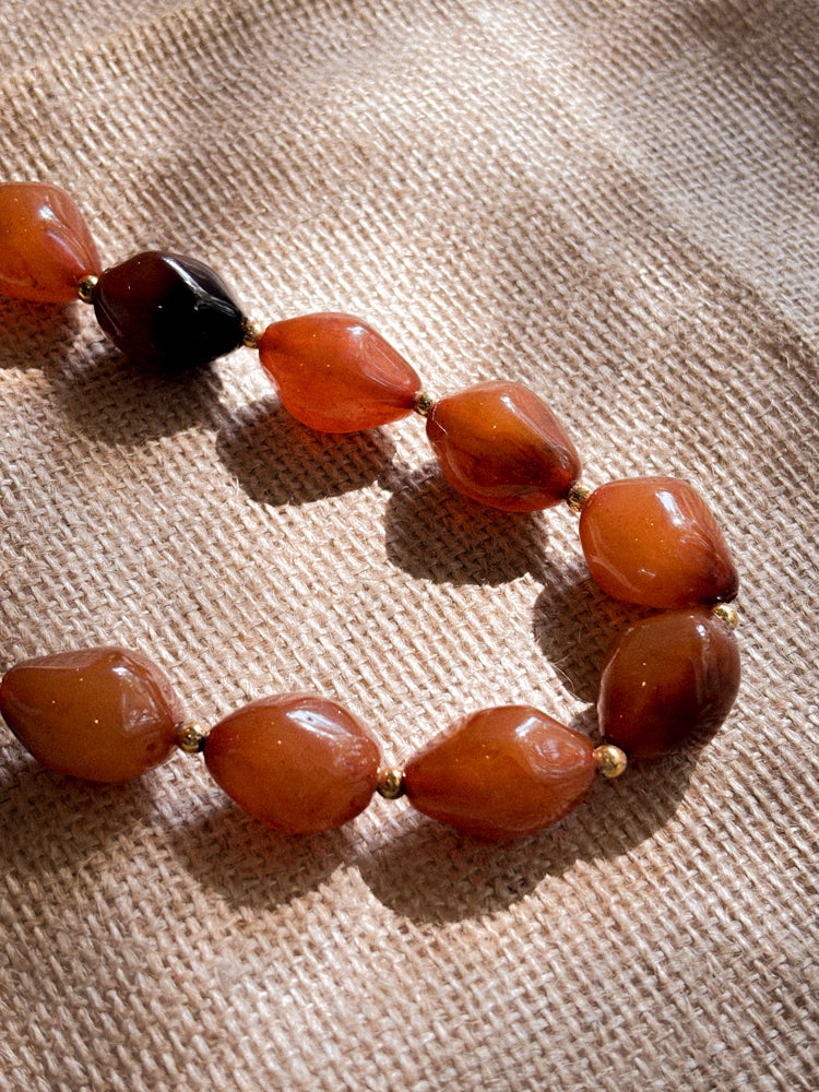 COLLAR PIEDRAS CAFÉ