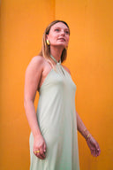 Vestido Plisado Verde