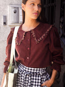 Blusa Cotelé Café