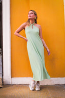Vestido Plisado Verde