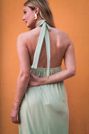 Vestido Plisado Verde