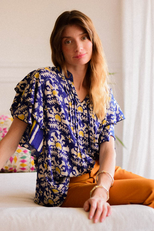 Blusa Grau Azul