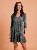Vestido Mandala Gris Tie Dye
