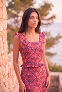 Conjunto Hojas Magenta