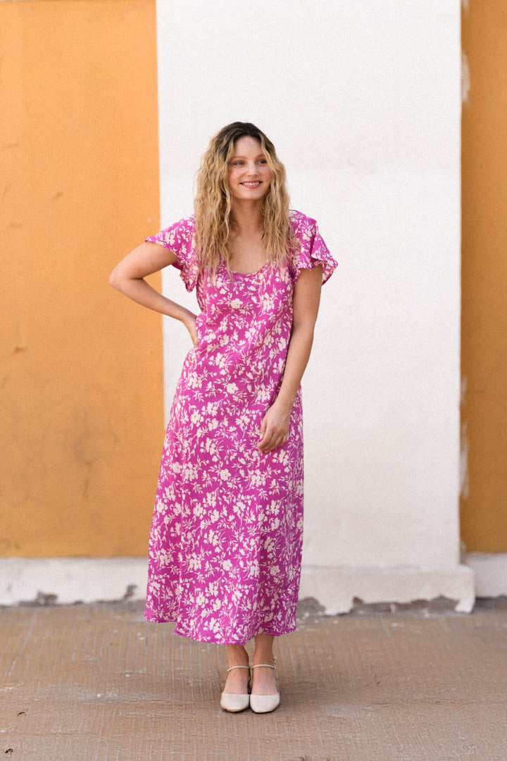 Vestido Clarita Rosado