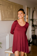 Vestido Mandala Burdeo