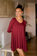 Vestido Mandala Burdeo