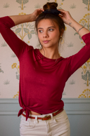 Polera Nudo Burdeo