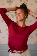 Polera Nudo Burdeo