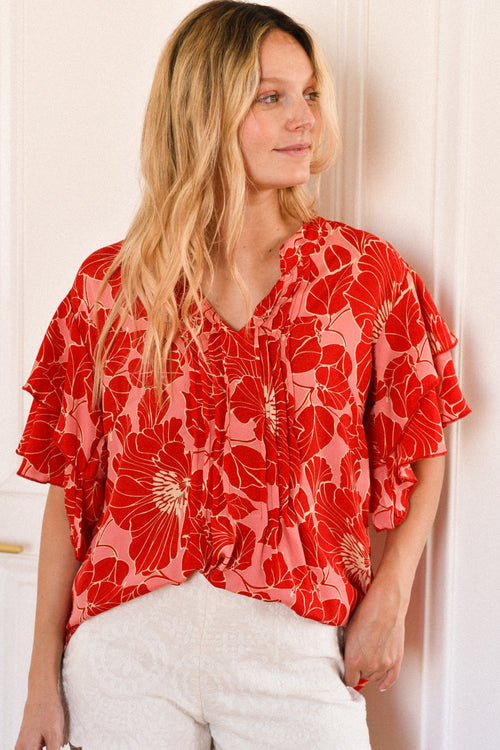 Blusa Grau Rojo