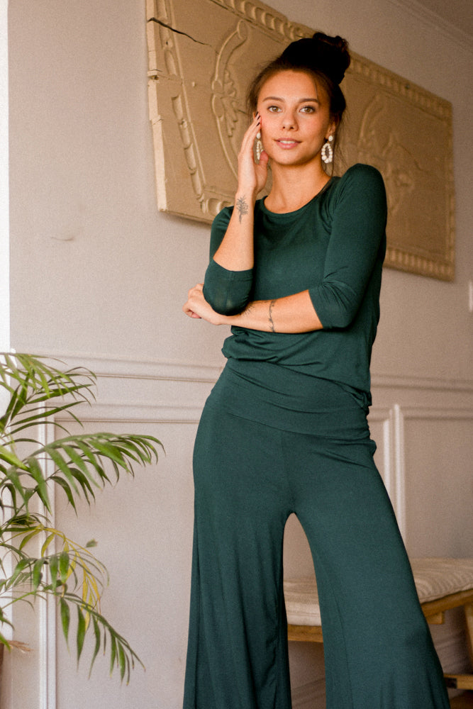 Pantalón Palazzo Verde