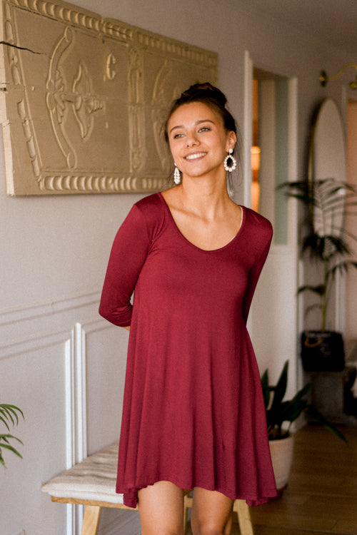 Vestido Mandala Burdeo