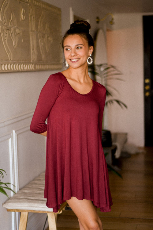 Vestido Mandala Burdeo