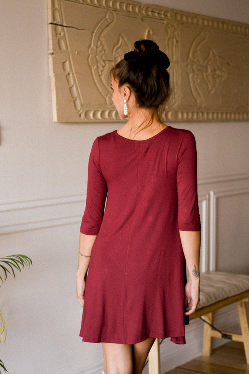 Vestido Mandala Burdeo