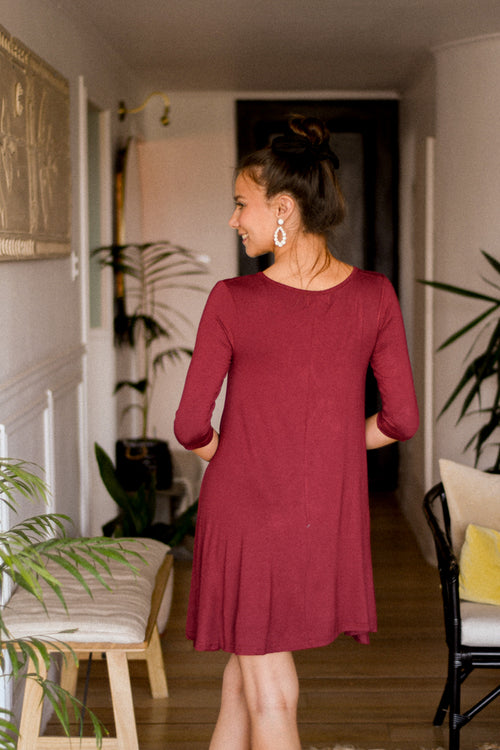 Vestido Mandala Burdeo