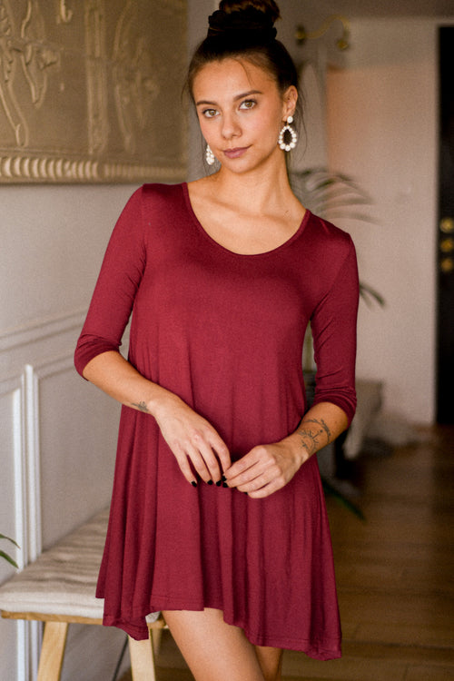 Vestido Mandala Burdeo