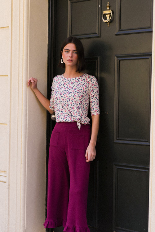 POLERA NUDO FLORES
