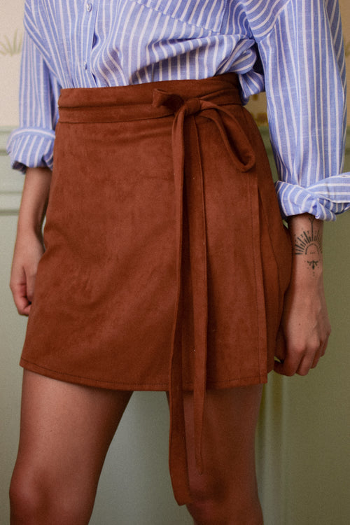 FALDA MARIE CORTA CAMEL