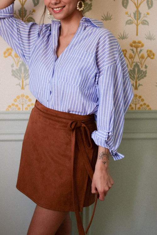 FALDA MARIE CORTA CAMEL