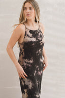 Vestido Galia Tie Dye Negro