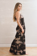 Vestido Galia Tie Dye Negro