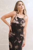 Vestido Galia Tie Dye Negro