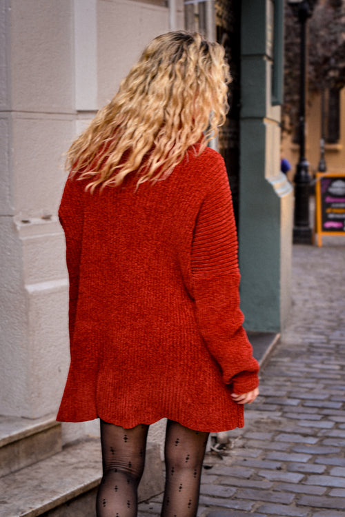 Tejido Lu Chenille Rojo