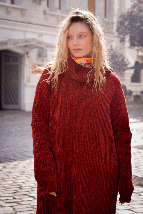 Tejido Lu Chenille Rojo