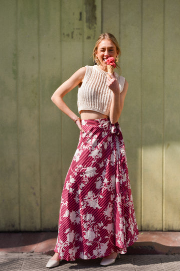 Falda Padang Magenta