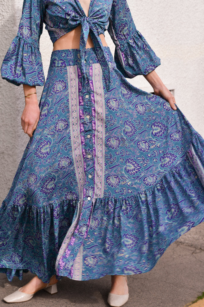 Falda Greta Turquesa