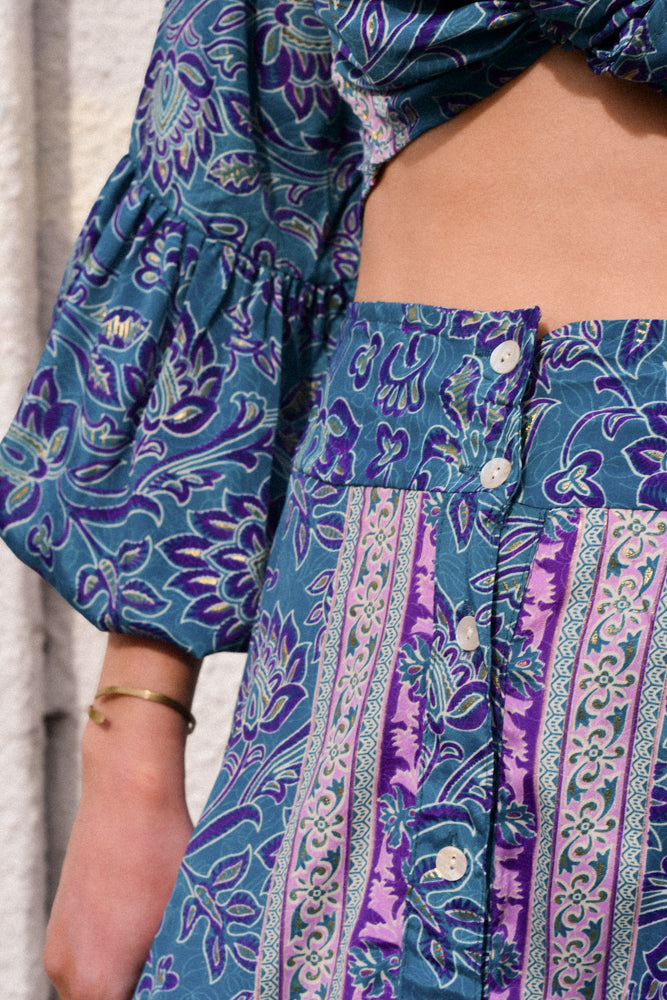 Falda Greta Turquesa