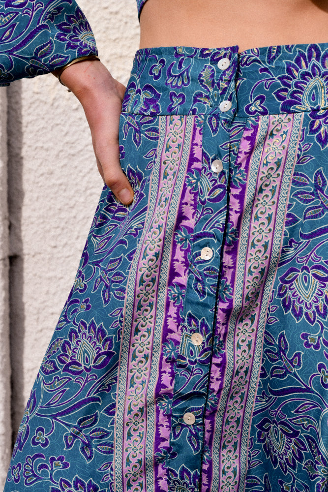 Falda Greta Turquesa