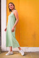 Vestido Plisado Verde