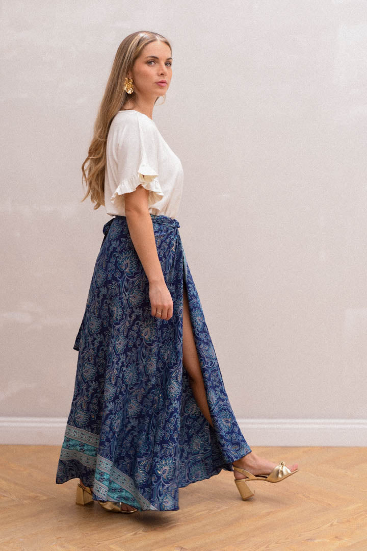 Falda Padang Azul Marino