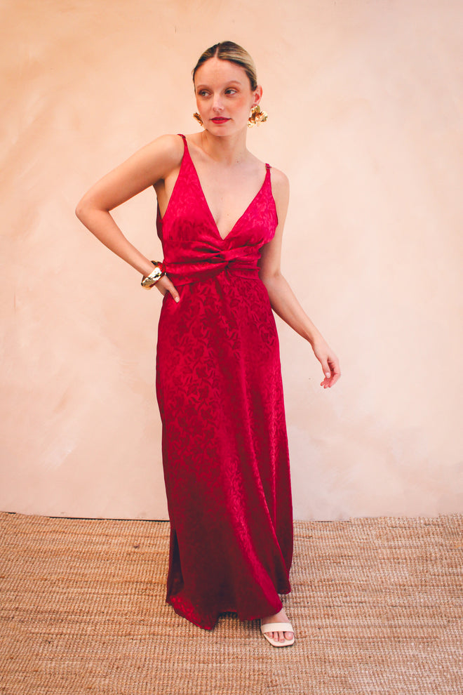 Vestido Aurae Burdeo