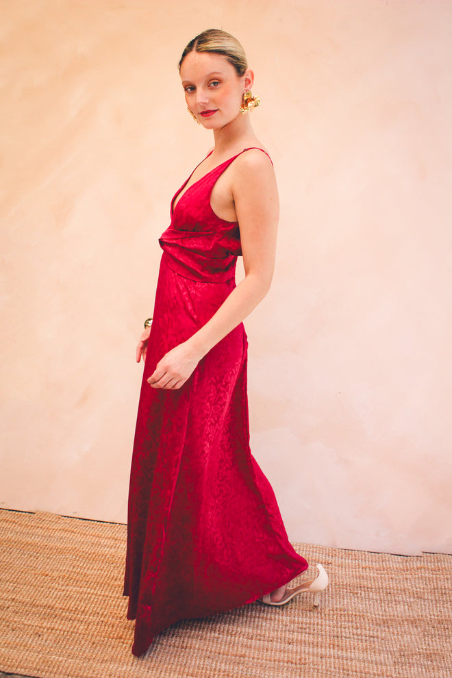 Vestido Aurae Burdeo