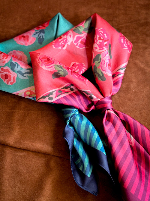Pañuelo Rayas Magenta
