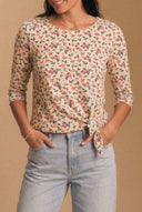 Polera Nudo Crudo Flores