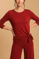 Polera Nudo Burdeo