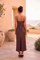 Vestido Valentina Liso Café