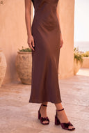 Vestido Valentina Liso Café