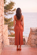 Vestido Valentina Liso Naranja